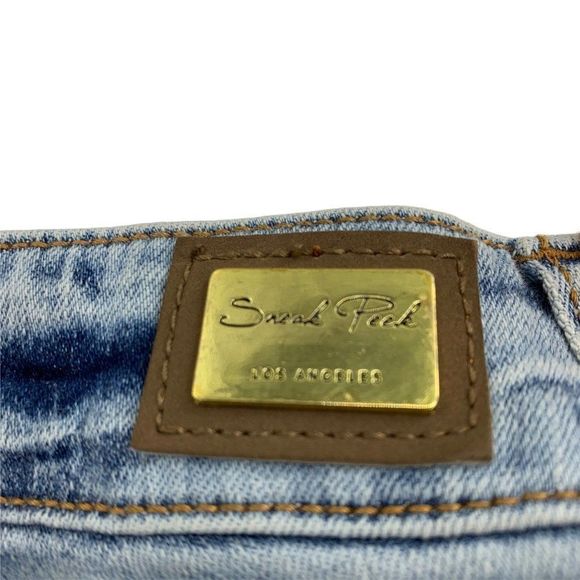 Womens Sneak Peek Capri Jeans Sz Medium destroy Stretch 0448 - Picture 5 of 8